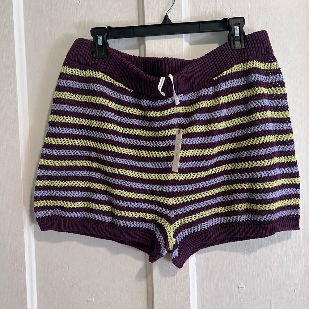 Anthropologie Striped Knit Shorts NWT